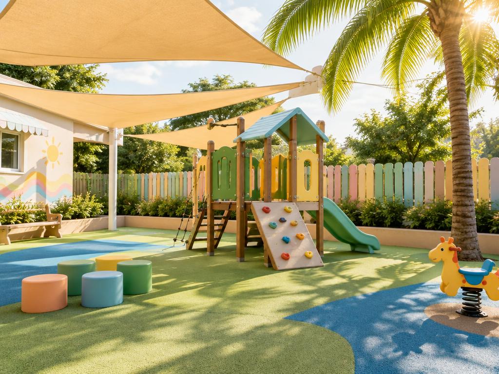 Shaded Outdoor Play Yard